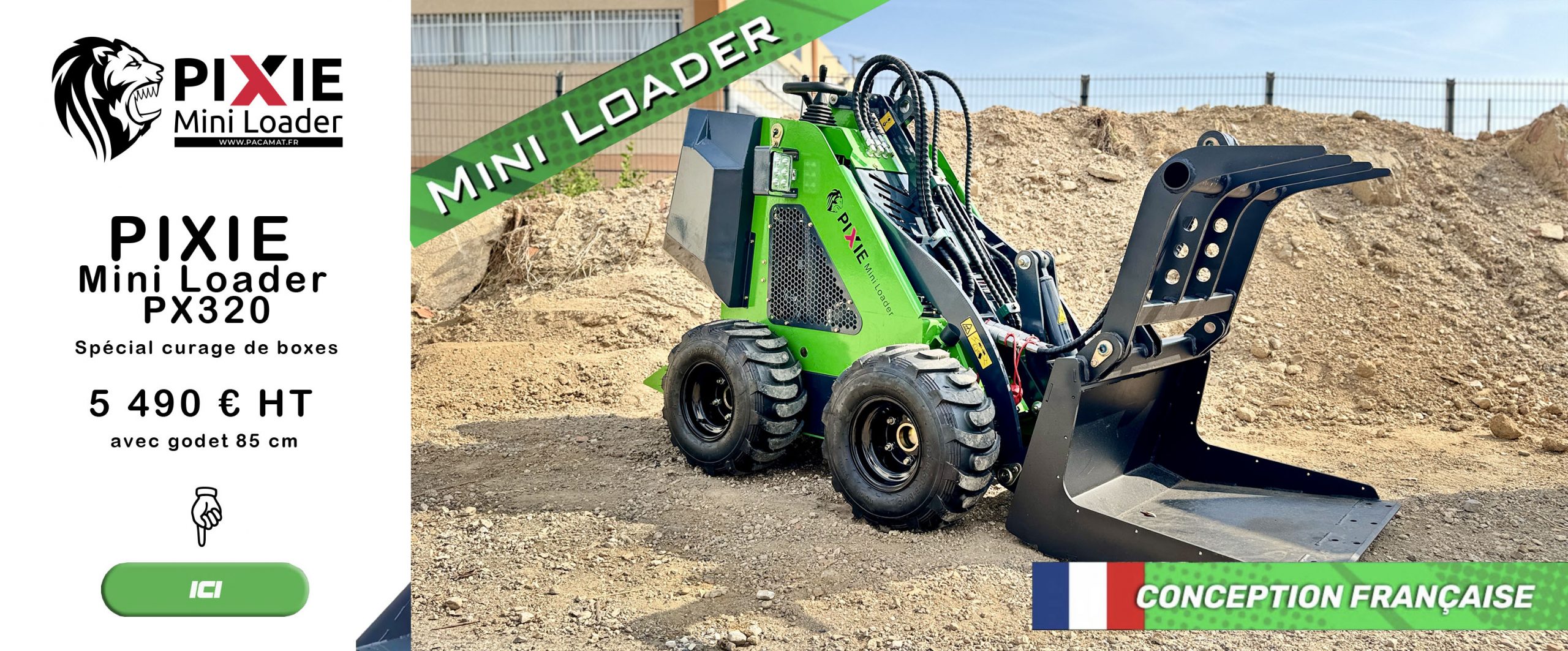 PIXIE PX320 MINI VALET DE FERME POUR écuries